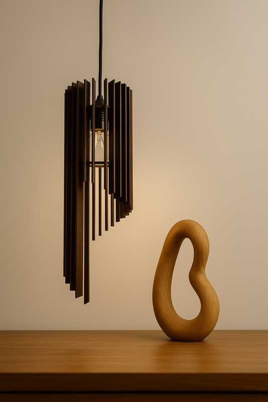 Modern Spiral Wooden Pendent Lamp